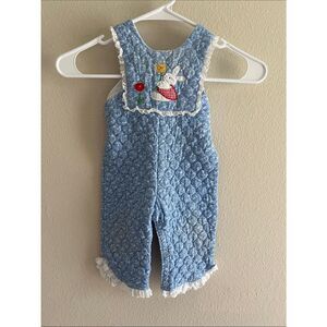 Vintage Quilted Bunny Appliqué Jumper